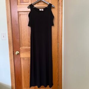 Chico's Traveler Collection Black Long Maxi Dress